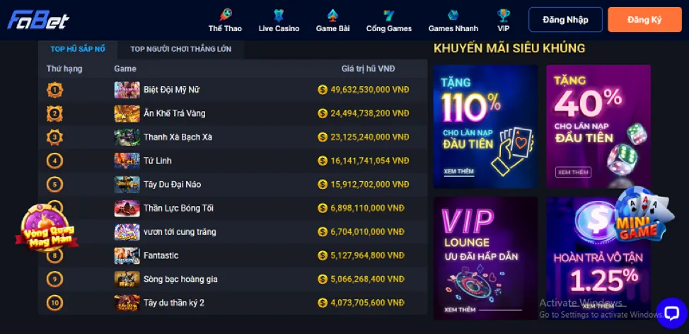 Game Bắn Cá Long Vương vn100